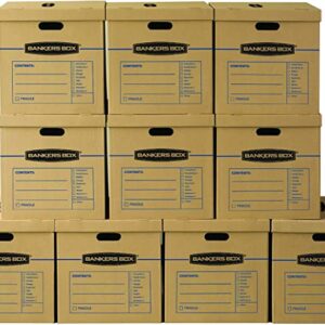 Bankers Box SmoothMove Classic Large Moving Boxes Tape-Free with Handles