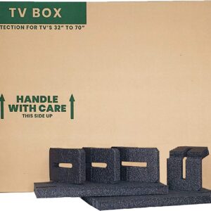 TV Moving Box with Foam - Fits 32 to 70 Flat Screen TV