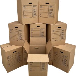 Uboxes Moving Boxes with Handles 10 Premium Large