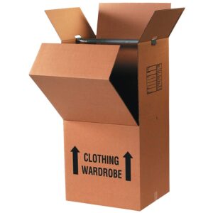 BOX USA Pre-Printed Wardrobe Moving Boxes